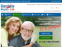 Tablet Screenshot of denturerepairlab.com